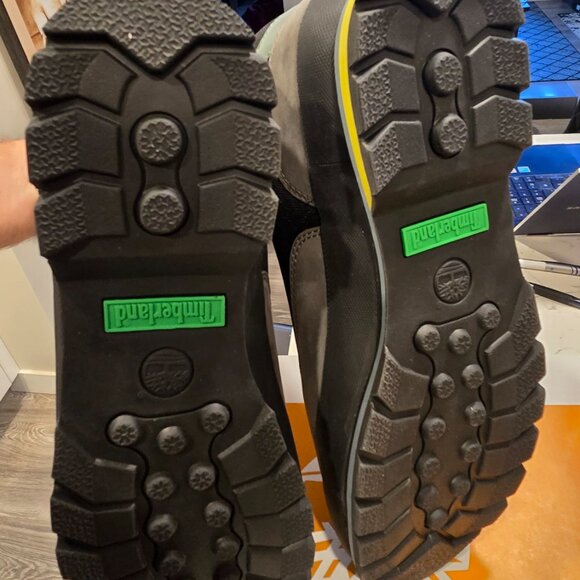 Timberland Euro Hiker Mid Men's Winter Boots Grey / Black / Yellow Size 12 NEW - Picture 9 of 15